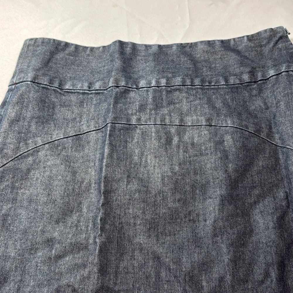 GAP Women's Size 12 Skirt Denim Dark Wash Stretch Straight Vintage Y2K Side Zip‎ - Picture 5 of 9